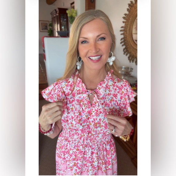 NWT Floral Pink Multi Dress-S - Picture 10 of 17